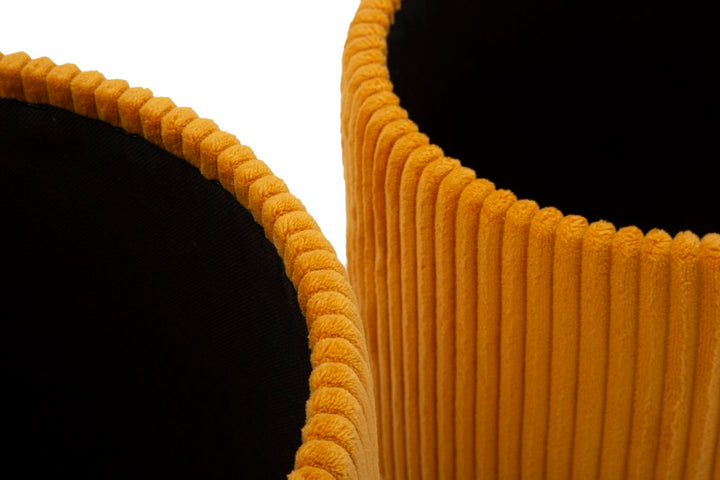 Juego de 2 pufs de terciopelo mostaza con almacenaje – Bolzano otomanas modernas