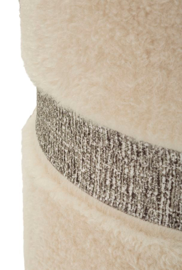 Juego de 2 pufs tapizados crema con almacenaje – Saint-Moritz Collection