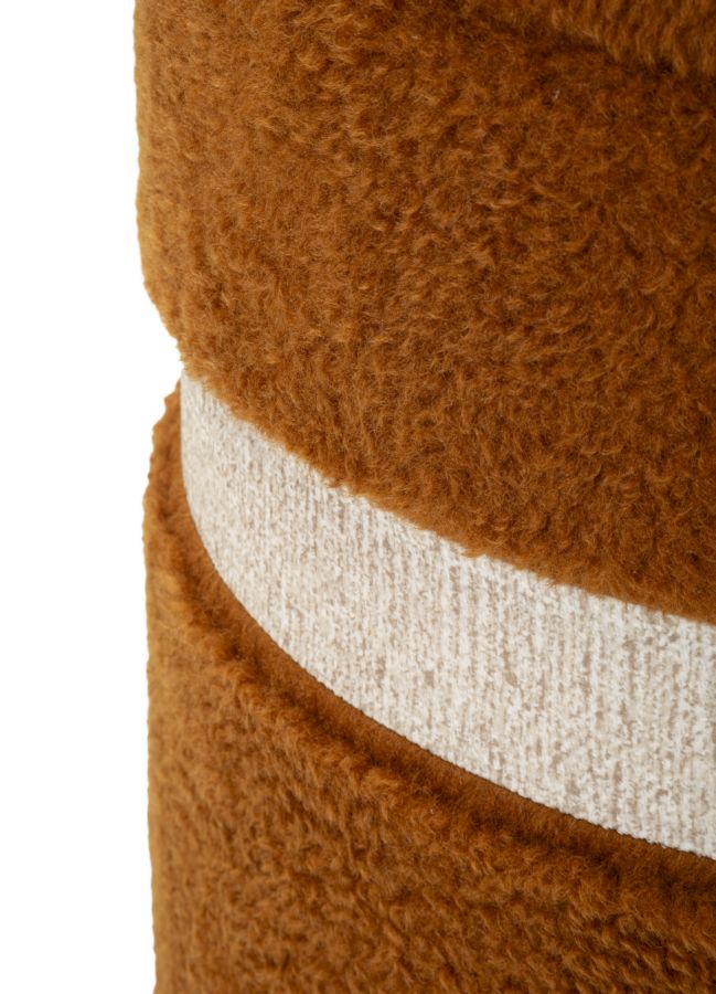 Juego de 2 pufs de terciopelo marrón con almacenaje – Saint-Moritz otomanas modernas