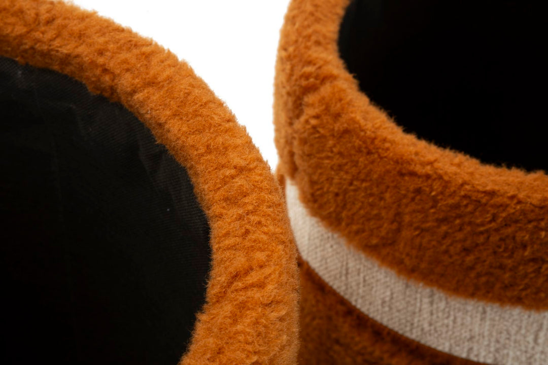 Juego de 2 pufs de terciopelo marrón con almacenaje – Saint-Moritz otomanas modernas