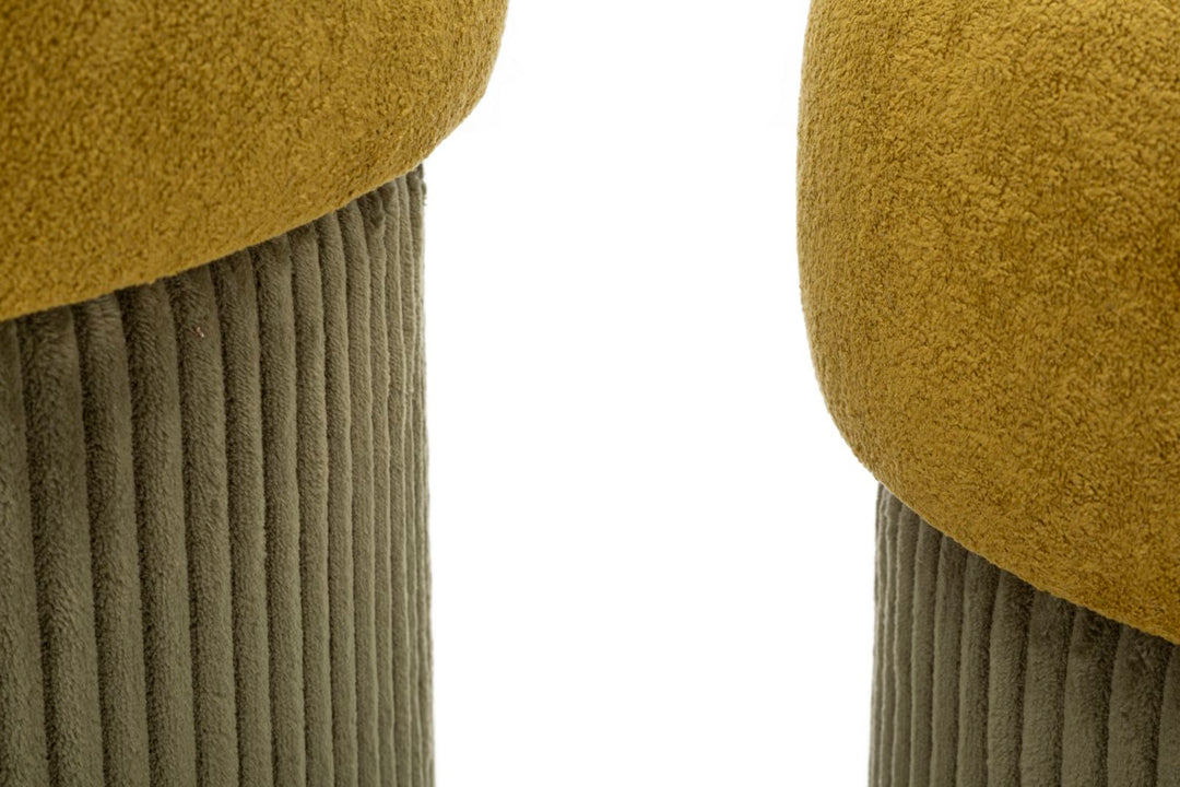 Juego de 2 pufs de terciopelo verde con almacenaje – Aspen diseño contemporáneo