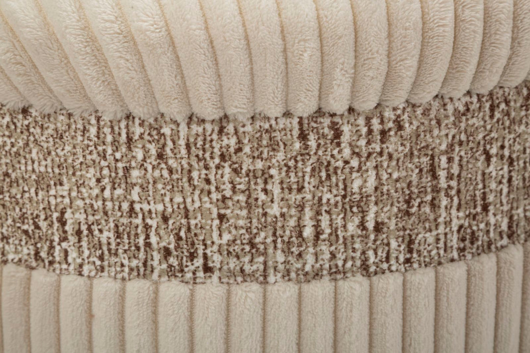 Juego de 3 pufs tapizados crema con almacenaje – Curtain Collection