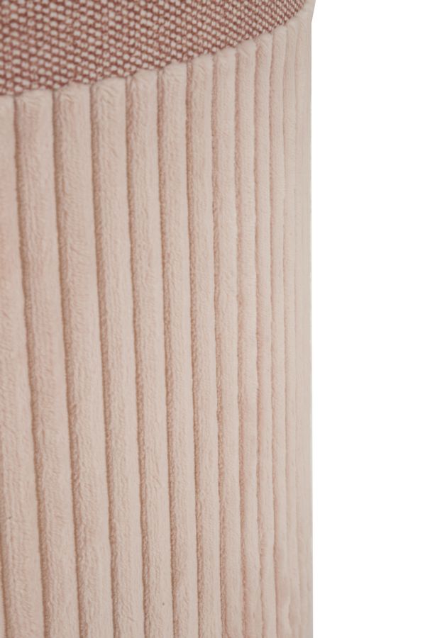 Juego de 3 pufs tapizados rosa con almacenaje – Curtain Box Collection