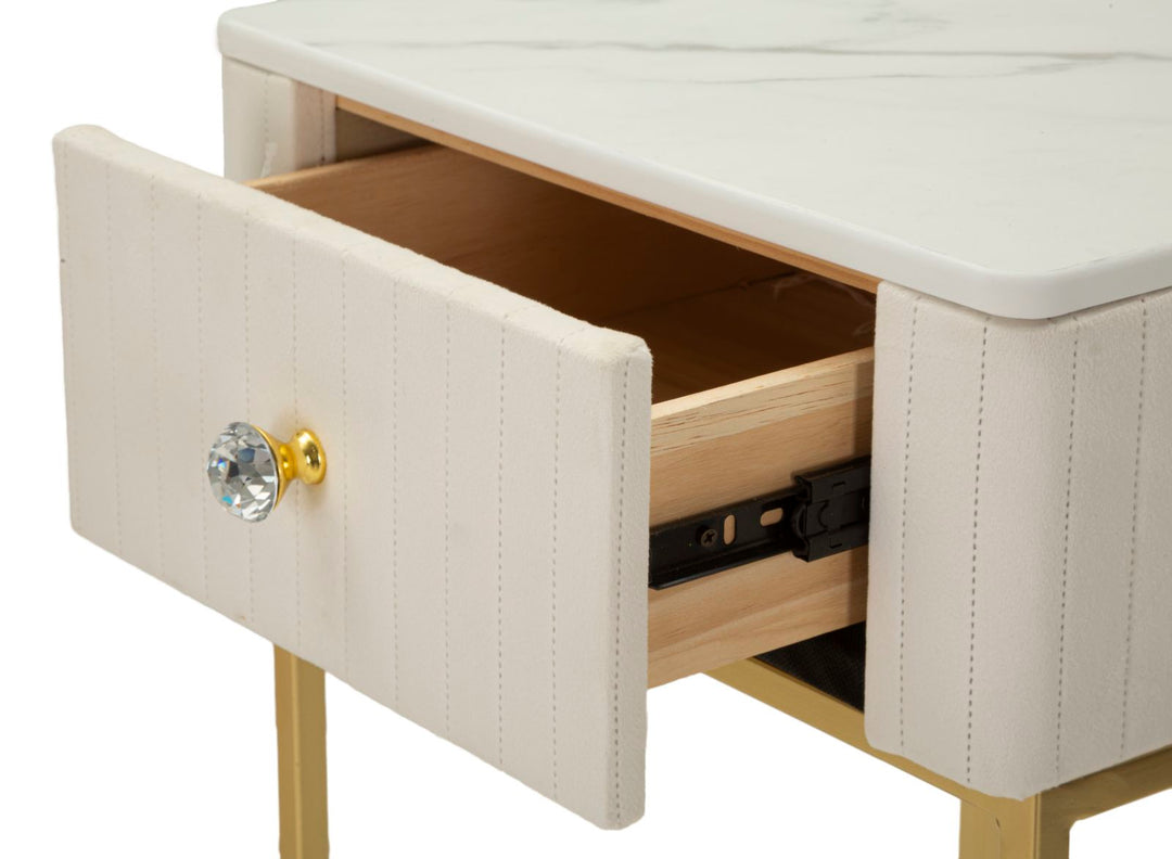 Juego de 2 mesas altas cuadradas con base dorada – Wedding Collection