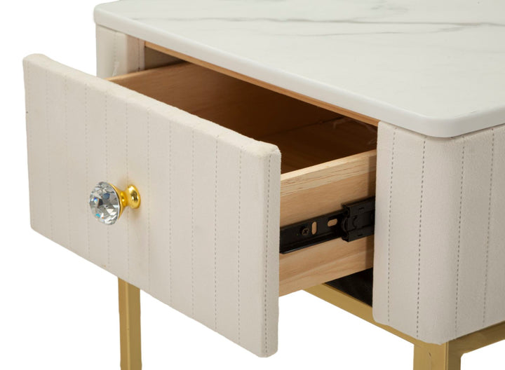 Juego de 2 mesas altas cuadradas con base dorada – Wedding Collection