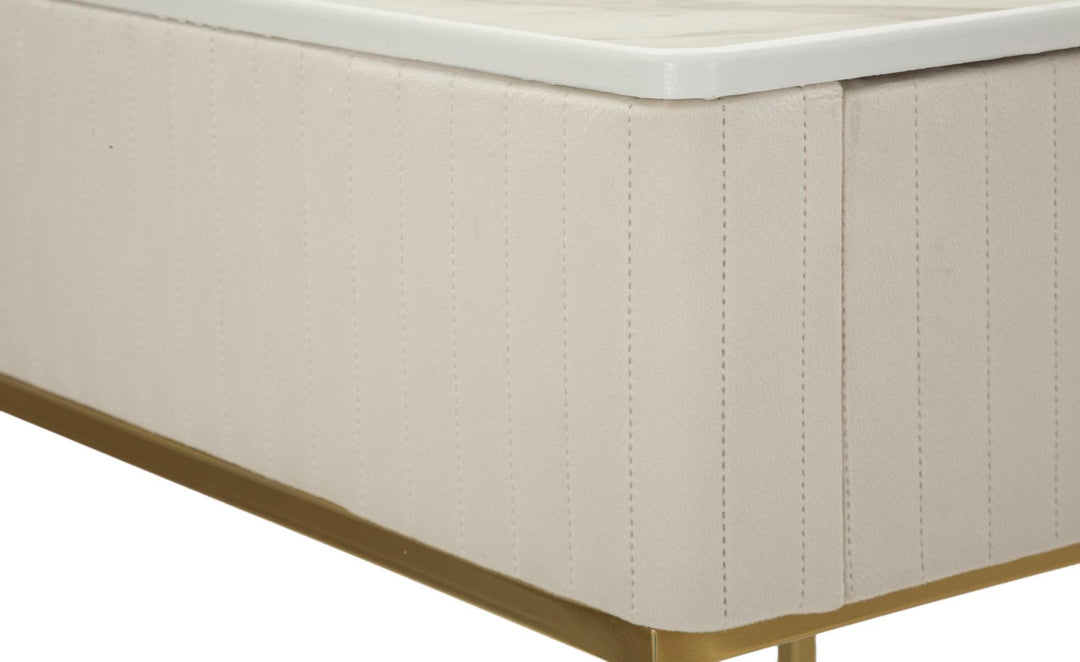 Juego de 2 mesas altas cuadradas con base dorada – Wedding Collection