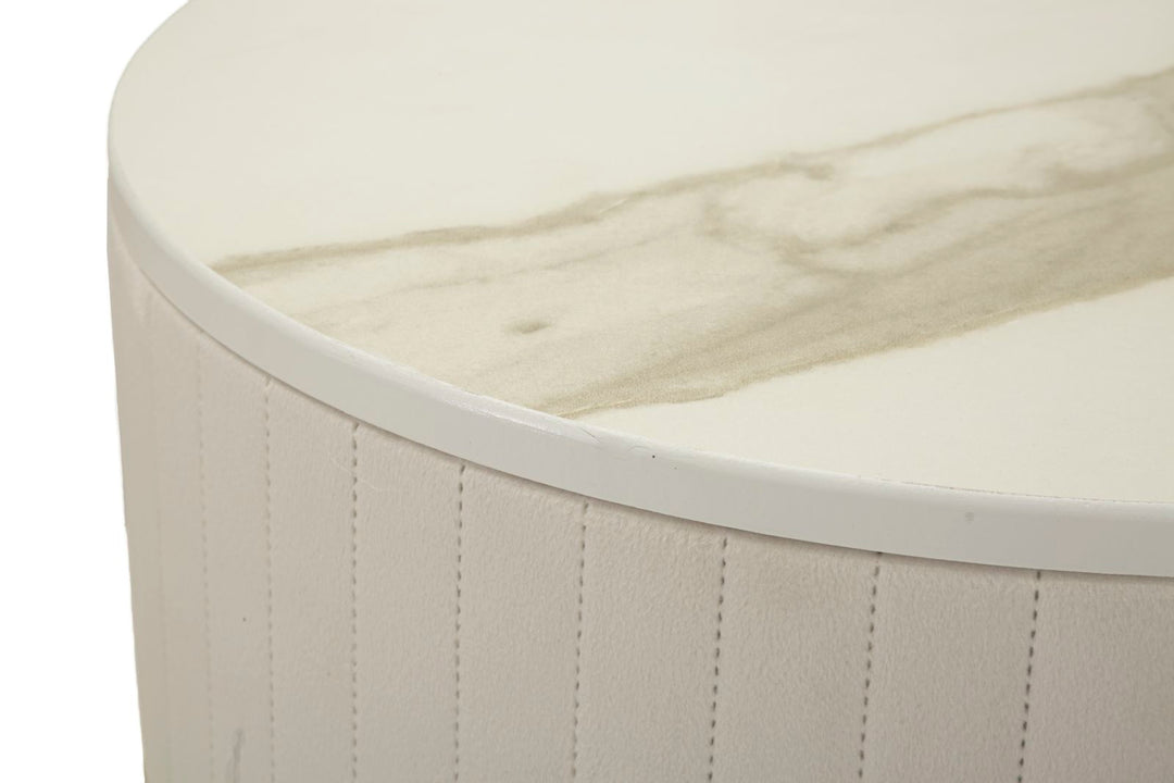 Juego de 2 mesas altas redondas con base dorada – Wedding Collection