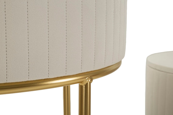 Juego de 2 mesas altas redondas con base dorada – Wedding Collection