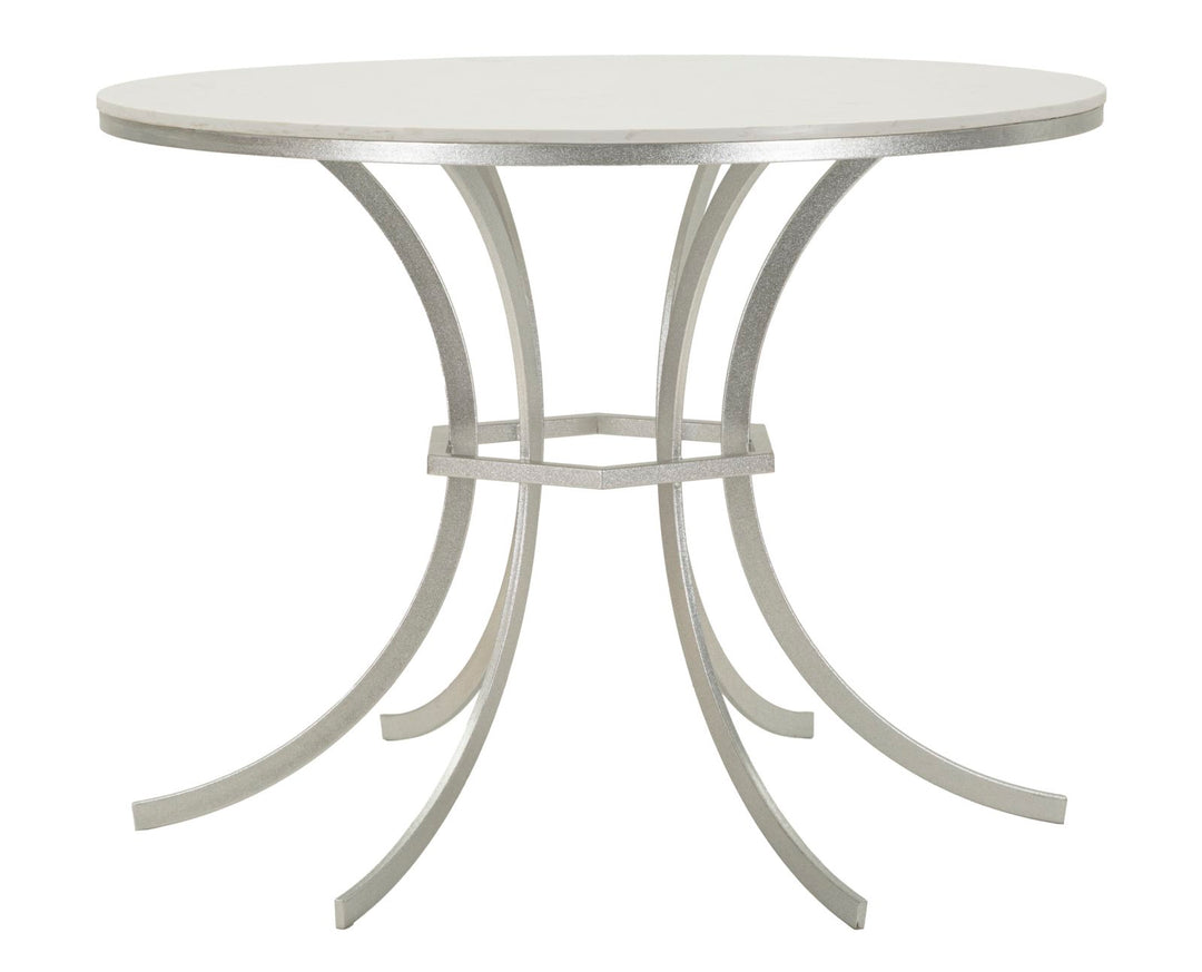 Mesa de comedor redonda con base dorada – Istanbul diseño elegante