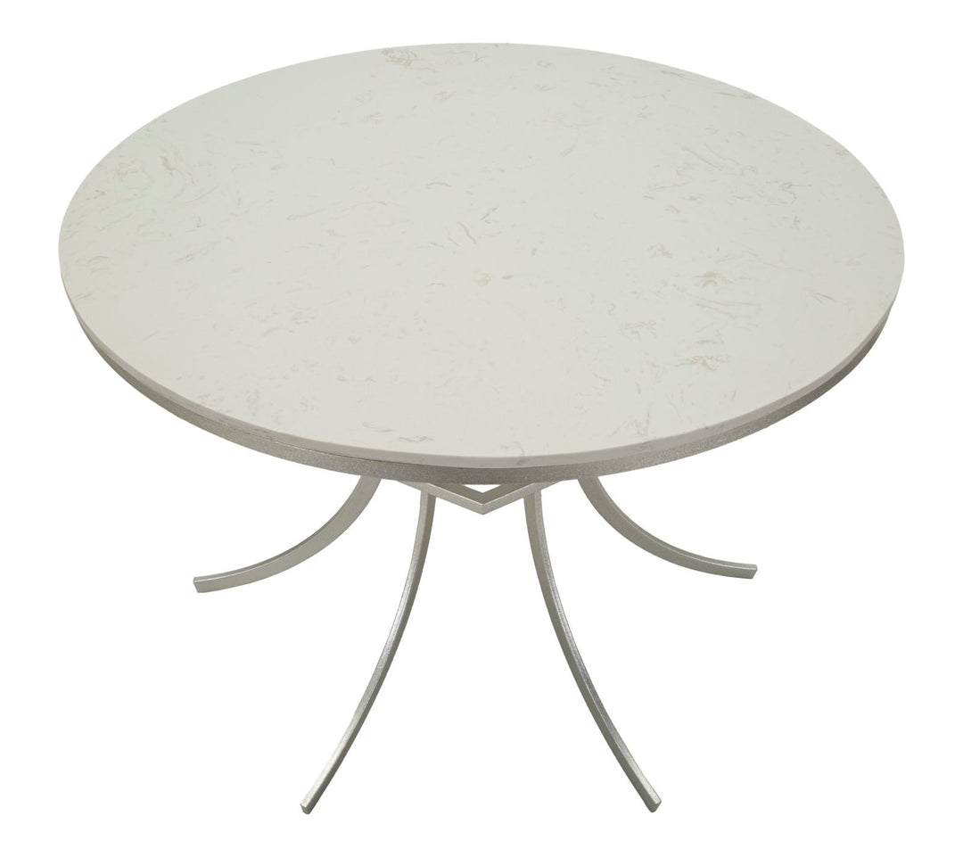 Mesa de comedor redonda con base dorada – Istanbul diseño elegante