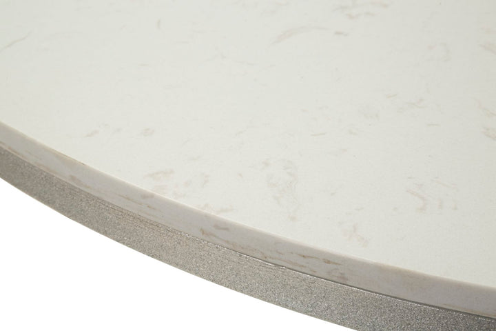 Mesa de comedor redonda con base dorada – Istanbul diseño elegante