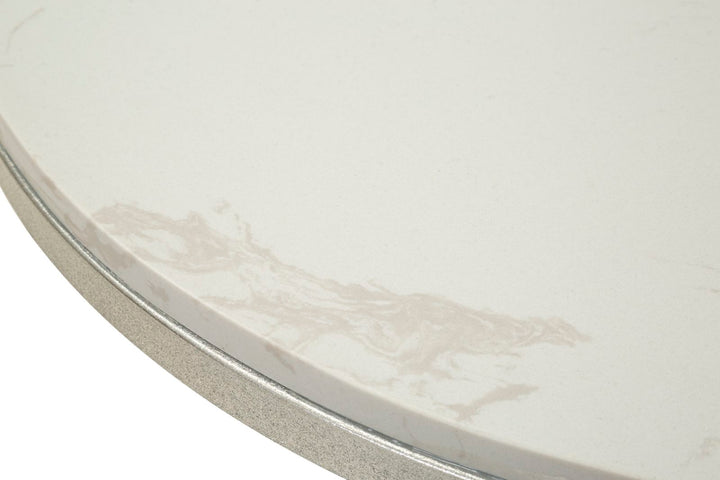 Mesa auxiliar redonda con base dorada – Istanbul acento moderno