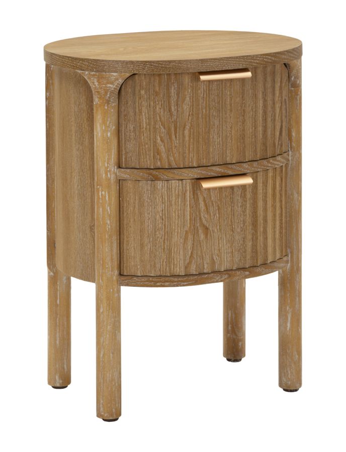 Mesita de noche de madera con cajón – Gothenburg