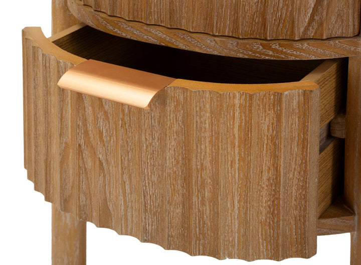 Mesita de noche de madera con cajón – Gothenburg