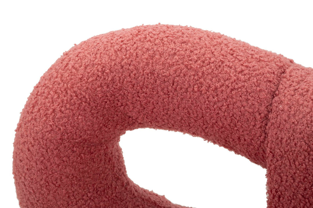 Mini silla tapizada rosa con patas de madera – Ilary asiento de acento