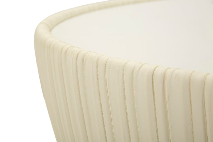Mesa de centro redonda beige con base dorada – Elge diseño moderno