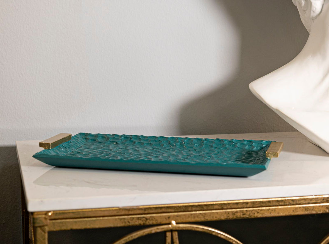 Bandeja rectangular de resina verde – Grent diseño moderno