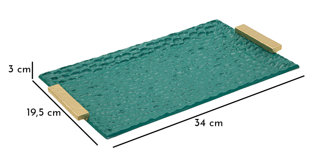Bandeja rectangular de resina verde – Grent diseño moderno