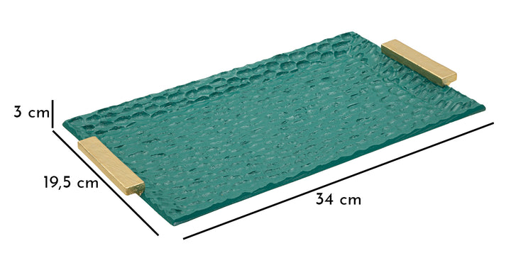 Bandeja rectangular de resina verde – Grent diseño moderno