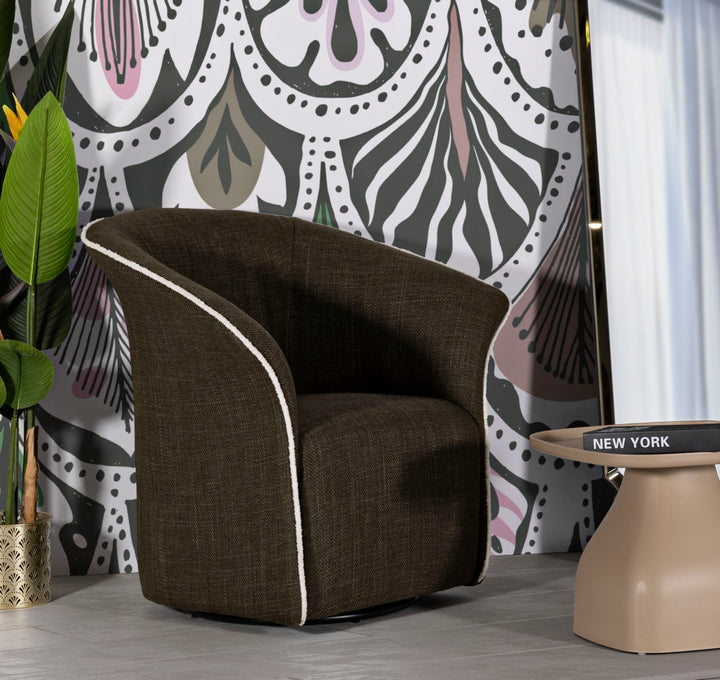 Sillón giratorio de terciopelo verde – Siena sillón de acento moderno