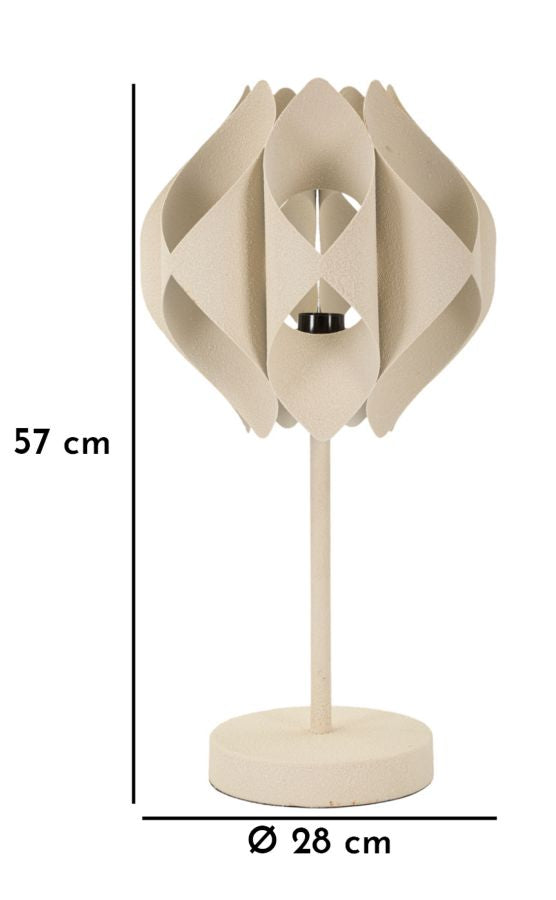 Lámpara de mesa decorativa beige con armazón único – Space diseño moderno