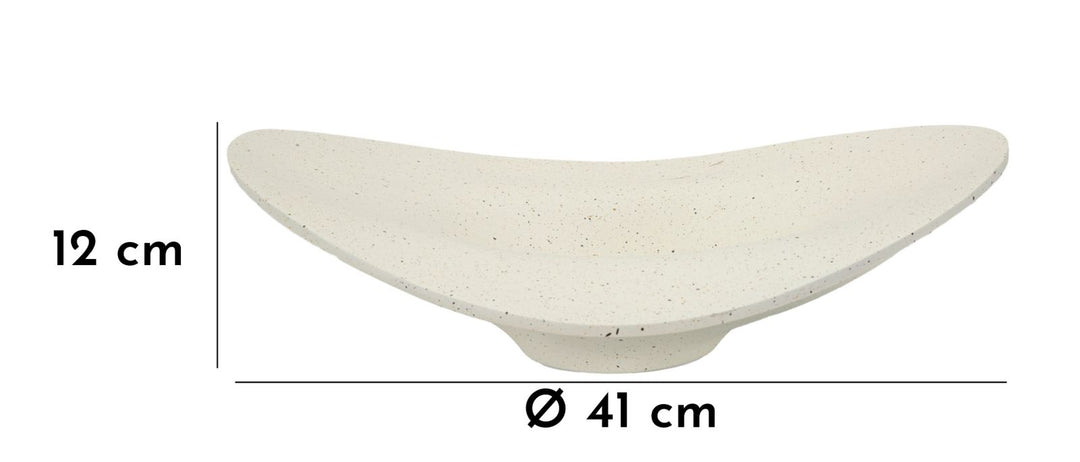 Bandeja decorativa de resina blanca – Acento elegante contemporáneo