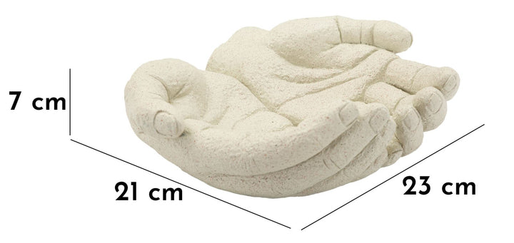 Cuenco decorativo de mano de resina blanca – Stons Collection