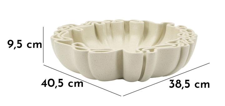Cuenco decorativo de resina blanca – Stons Collection