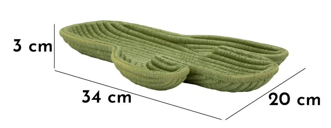 Bandeja decorativa de resina verde – Cactus diseño moderno