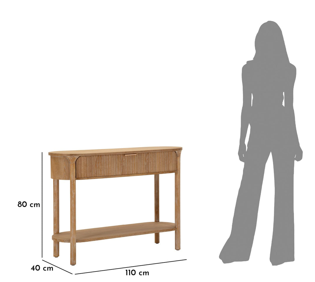 Mesa consola de madera con almacenaje – Gothenburg recibidor moderno