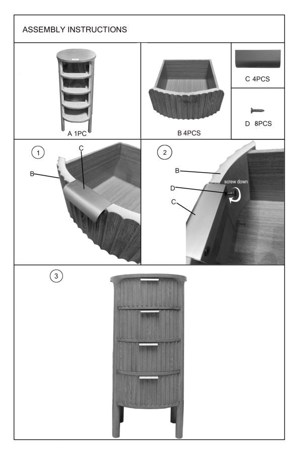Cómoda alta de madera – Gothenburg módulo de almacenaje