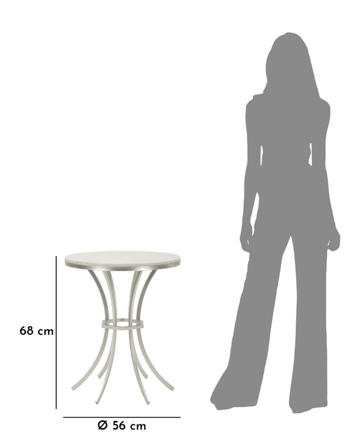 Mesa auxiliar redonda con base dorada – Istanbul acento moderno