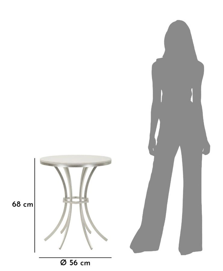 Mesa auxiliar redonda con base dorada – Istanbul acento moderno