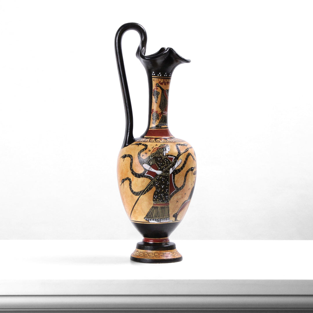 Vaso Griego de Figuras Negras con Atenea Pottery - The Ancient Home