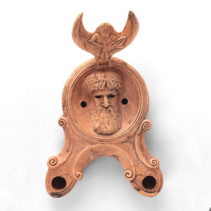 Lámpara de Aceite Romana con Neptuno