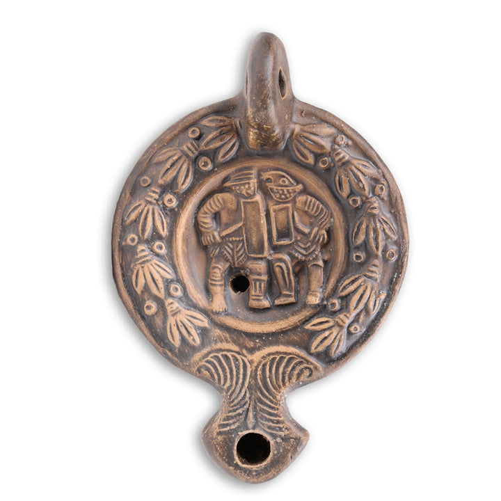 Lucerna de Aceite con Gladiadores Romanos