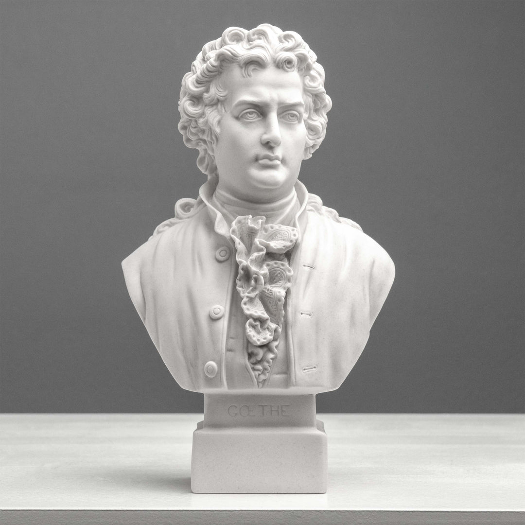 Escultura de busto de Goethe – Poeta alemán en estilo neoclásico