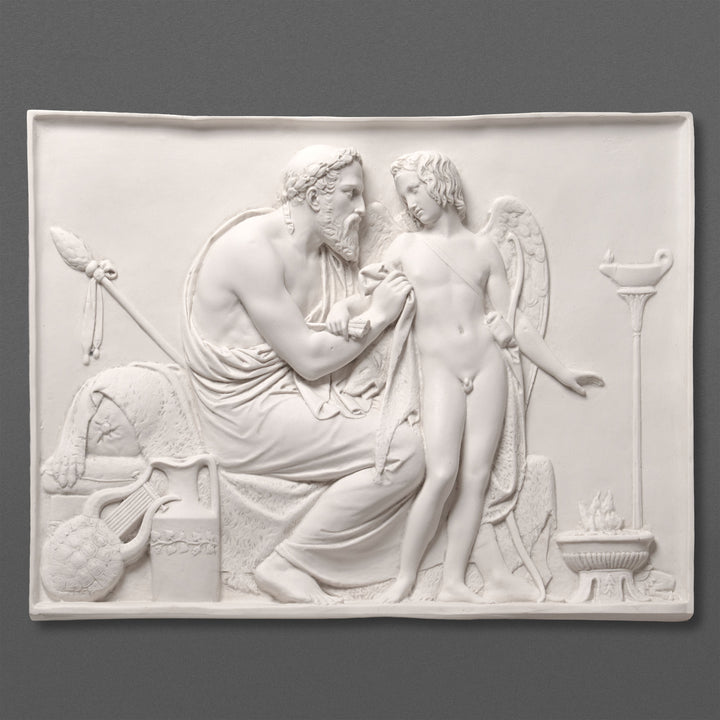 Cúpido recibido por Anacreón (bajorrelieve)