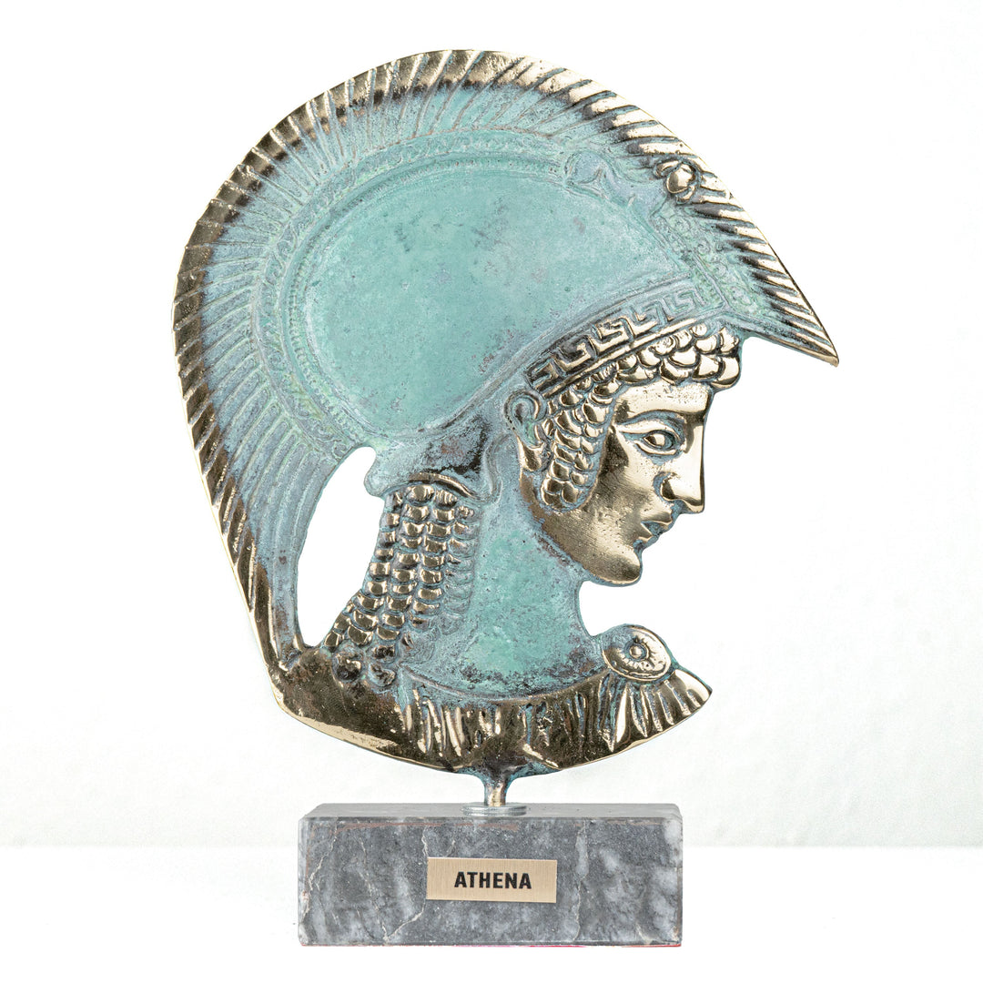 Estatua de busto de Atenea (Escultura de latón)
