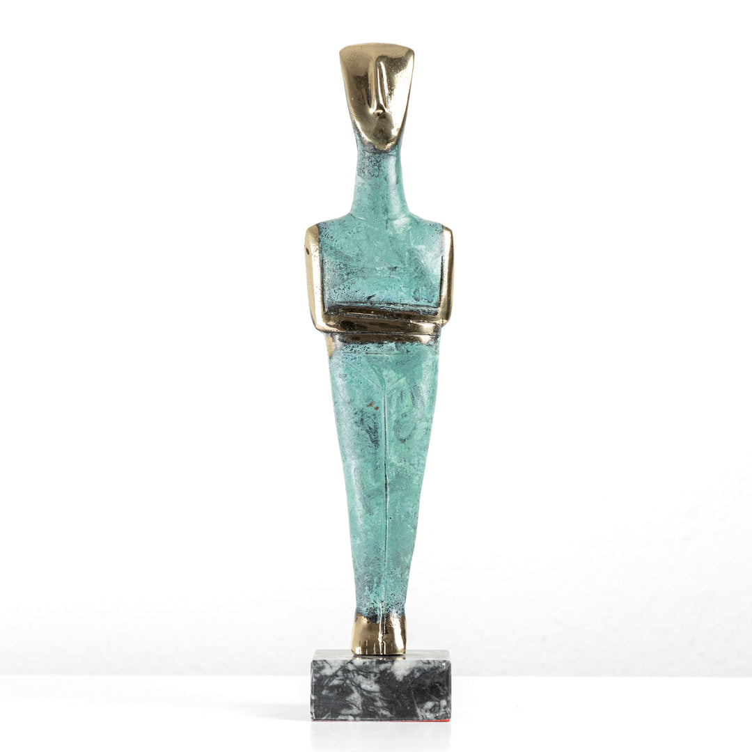 Estatua de ídolo cicládico (Escultura de latón)