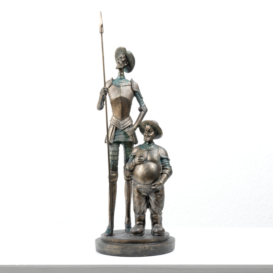 Don Quijote de la Mancha y Sancho Panza Estatua (Escultura con Acabado en Bronce)