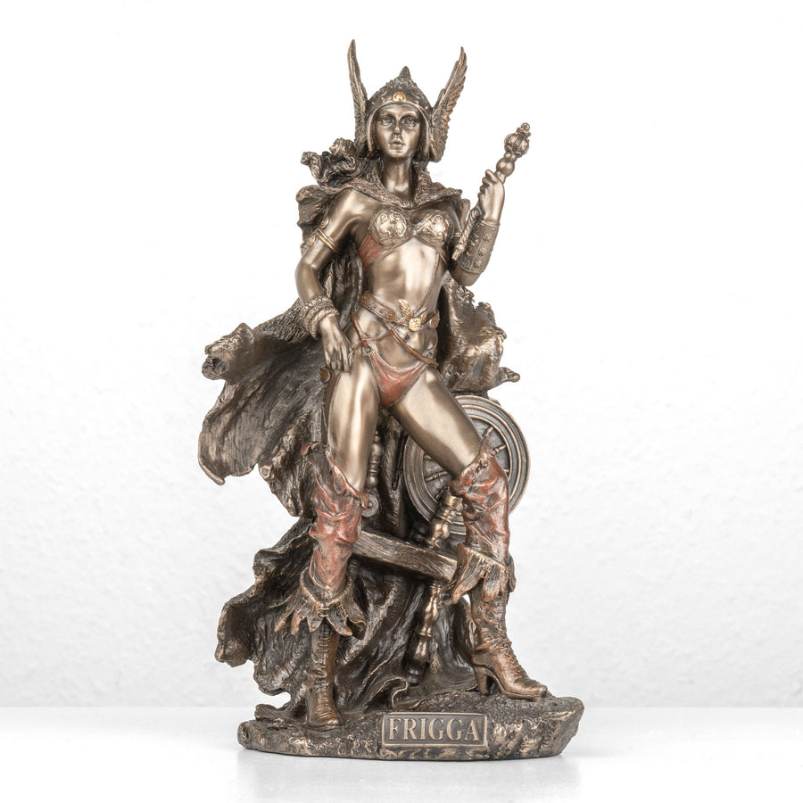 Estatua de Frigg — Diosa nórdica del matrimonio (Bronce fundido en frío)