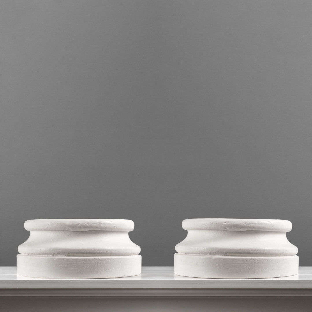 Pedestales redondos de jardín (Par de bases para estatua)