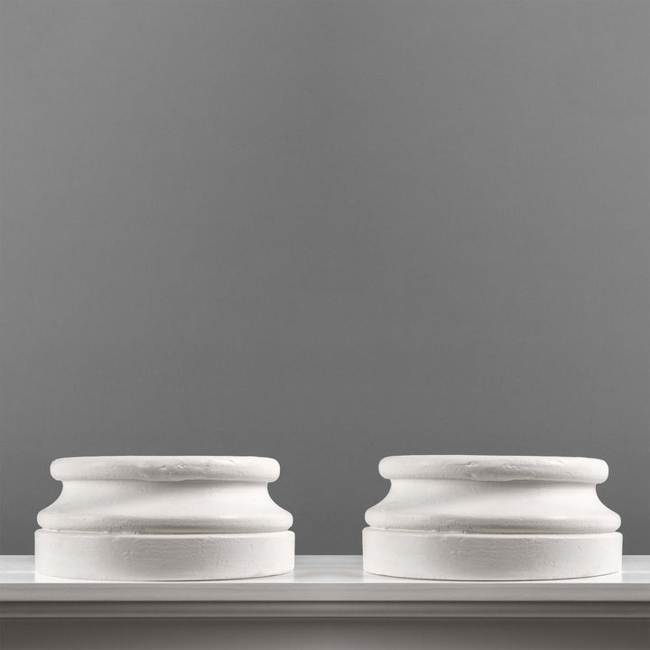 Pedestales redondos de jardín (Par de bases para estatua)