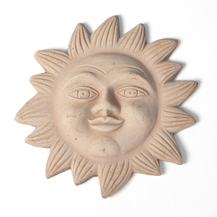 Bajorrelieve italiano de sol en terracota