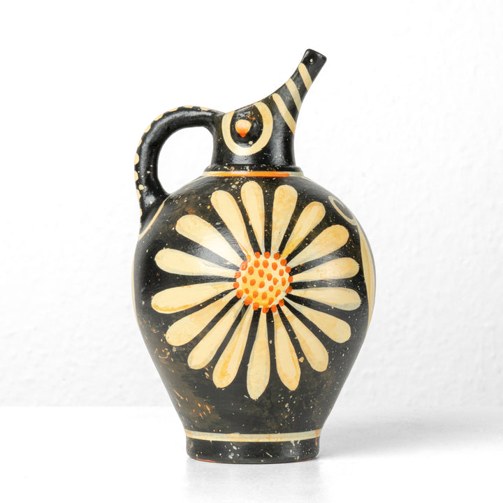 Jarra Estilo Kamares con Pintura Floral Minoica