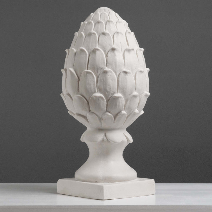 Esculturas de alcachofa grandes para jardín (Par de adornos finial)