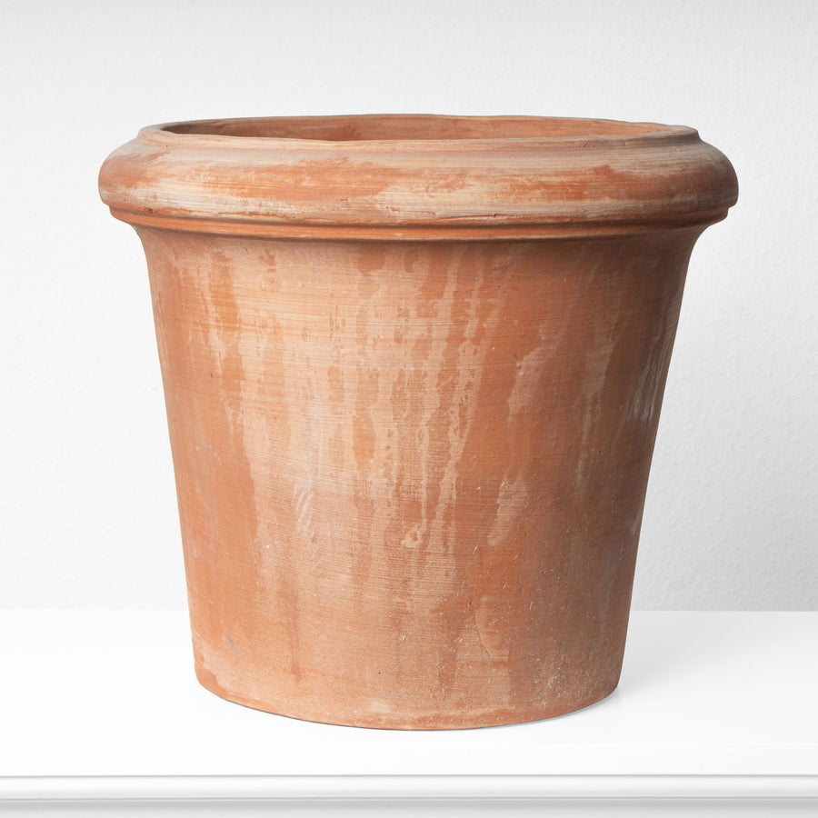 Macetero grande de terracota (Borde redondeado)