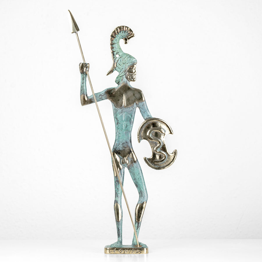 Estatua de Leónidas guerrero griego (Escultura de latón)