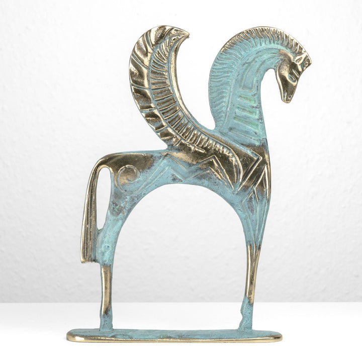 Estatua de Pegaso — Caballo alado de la mitología griega (Escultura de latón)